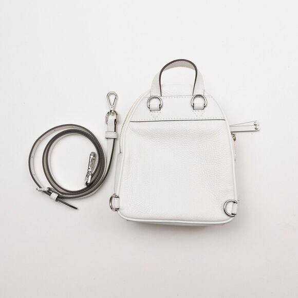 Michael Michael Kors Brooklyn Mini Leather Backpack White (Pre-owned)